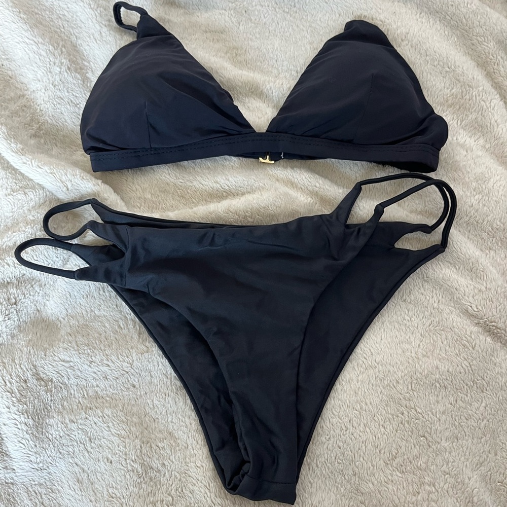 San Lorenzo Black Bikini Set & Blue Bird of Paradise Set